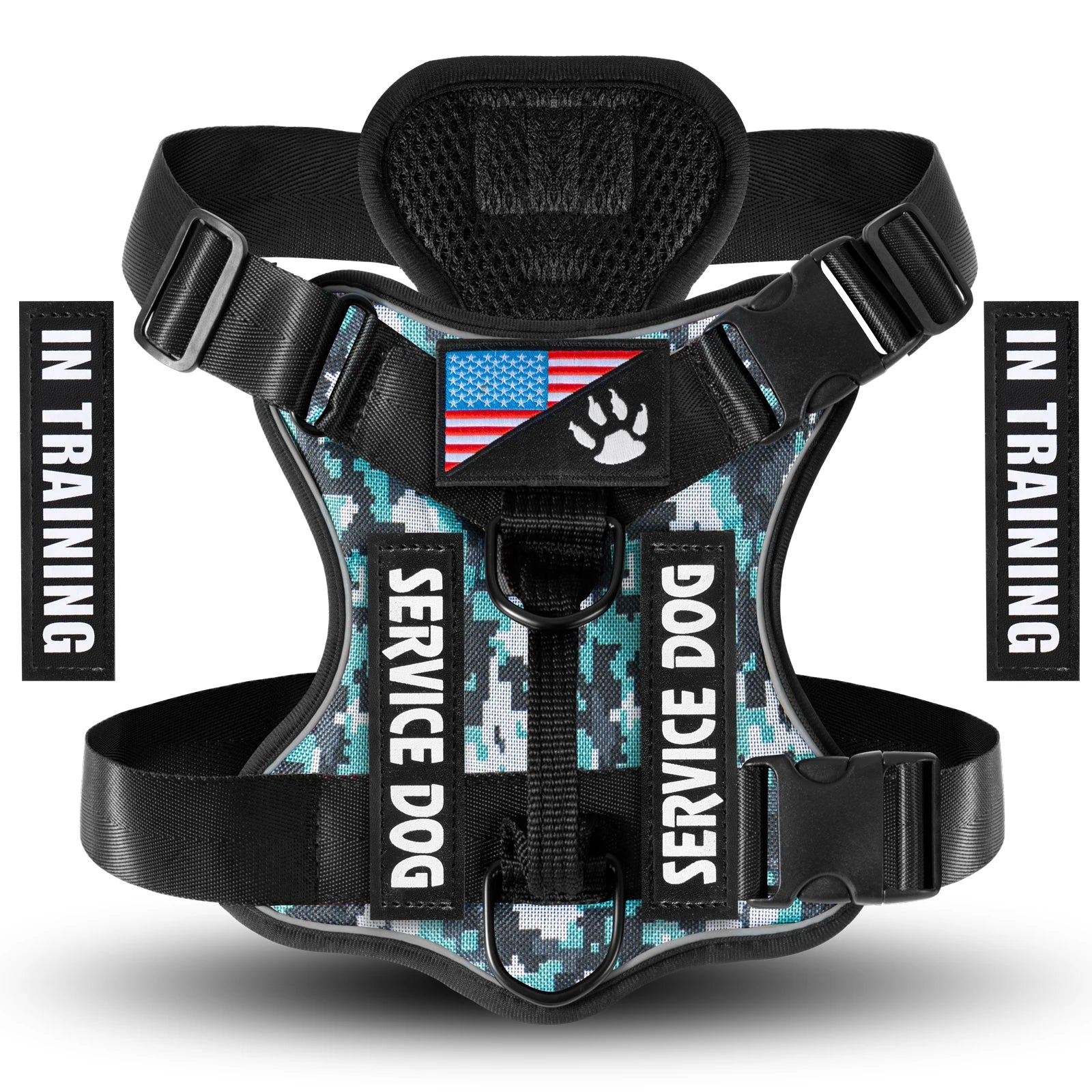 Reflective Service Dog Harness with Adjustable Soft Design - Smarsty