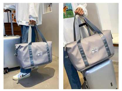 Waterproof Nylon Travel Duffle Bag for Women Large Capacity - Smarsty