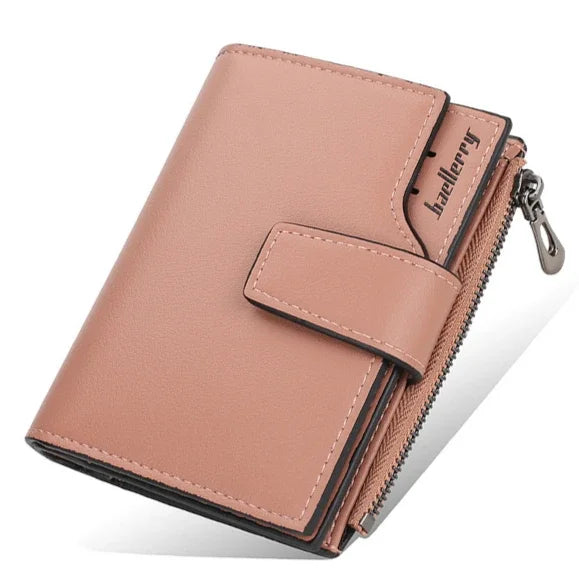 Women Wallets and Purses PU Leather Money Bag Female Short Hasp Purse Small Coin Card Holders Blue Red Clutch New Women Wallet - Smarsty
