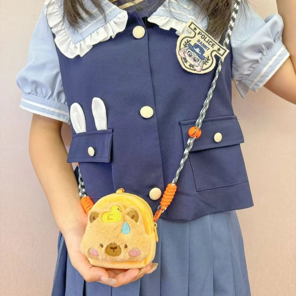 Capybara Plush Cartoon Shoulder Bag Large Capacity Unisex - Smarsty