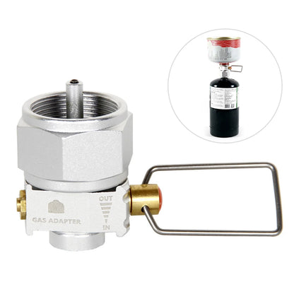 Gas Saver Plus Gas Burner Adapter Convertor Shifter Refill Flat Tank Conversion Adapter Camping Gas Adaptor Valve Aluminum Alloy by Smarsty