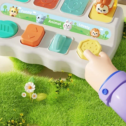 Montessori Pop up Animal Toys and Learning Boxes Enhance Logical Thinking and Motor Skills Suitable for Children's Birthday Gift