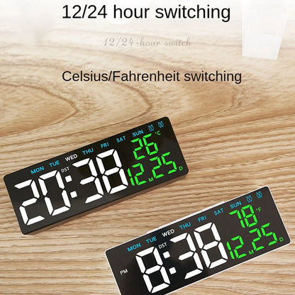 Digital LED Alarm Clock with Adjustable Brightness and Temperature Display - Smarsty