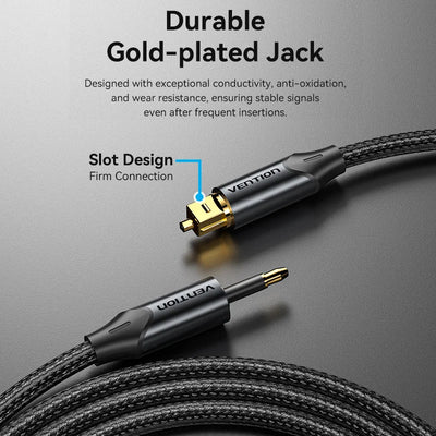 Vention Toslink SPDIF Optical Audio Cable for Amplifiers - Smarsty