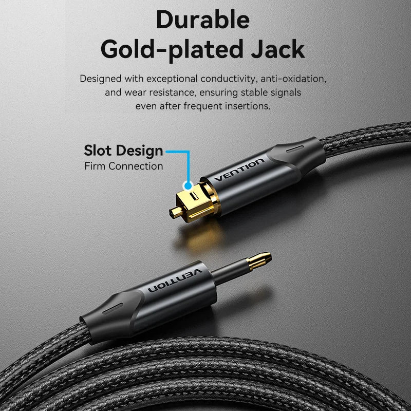 Vention Toslink SPDIF Optical Audio Cable for Amplifiers - Smarsty
