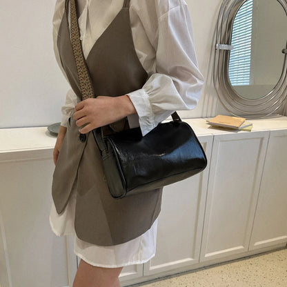 Vintage PU Leather Crossbody Bag For Women Compact Purse - Smarsty