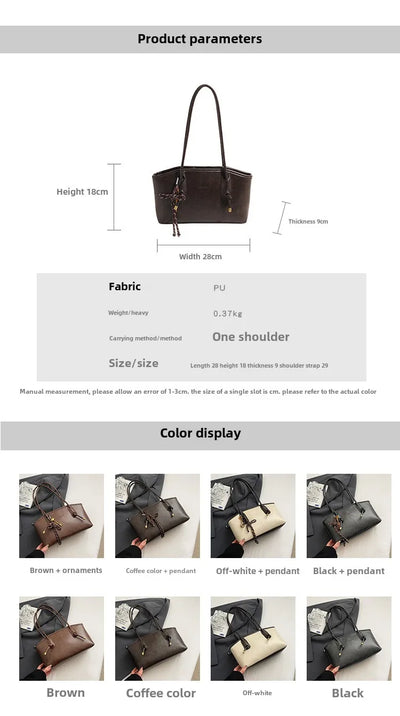 PU Leather Shoulder Bag For Women Versatile Crossbody Tote - Smarsty