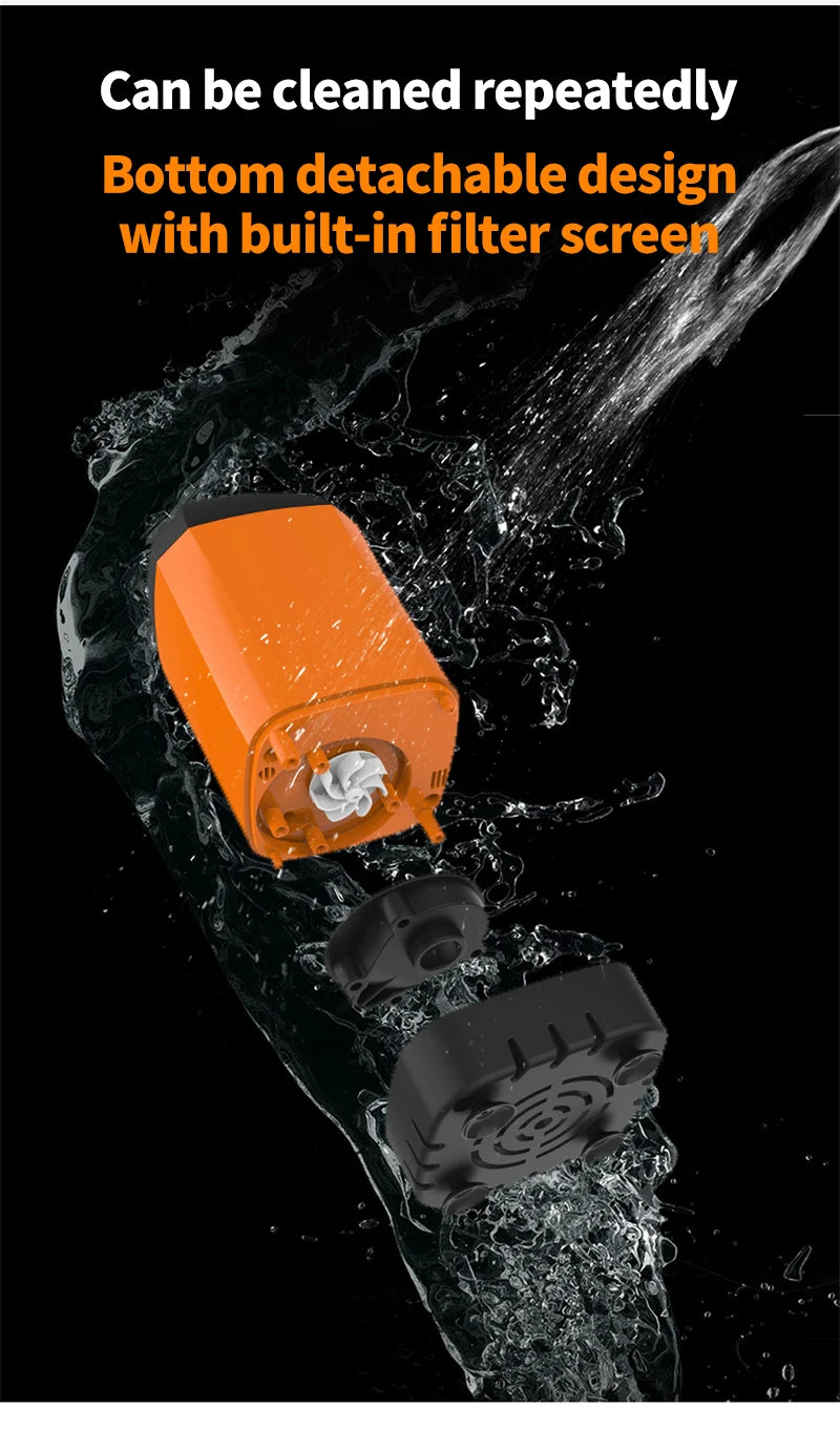 Portable Rechargeable Electric Shower Pump USB Powered Waterproof for Outdoor Camping Beach Hiking Pet Bath Car Wash