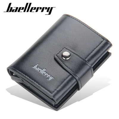 New RFID Men Card Wallets Hasp Small Card Wallets Slim Mini Men's Wallet High Qaulity Card Clip Photo Holder Short Male Purses - Smarsty