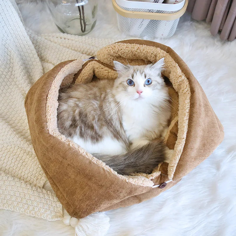 Warm Thickened Cat Bed Foldable Plush Pet Mat - Smarsty