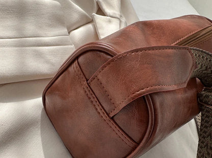 Vintage PU Leather Crossbody Bag For Women Compact Purse - Smarsty