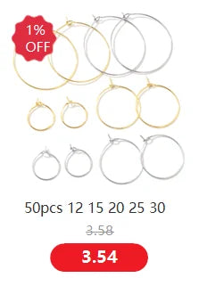 Stainless Steel Jump Rings Gold Color Nickel Free Set - Smarsty
