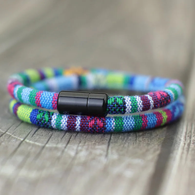Men's Bohemia Rope Bracelet for Adventure and Survival - Smarsty