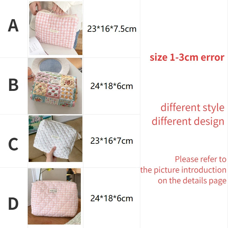 Large Capacity Women's Cosmetic Bags Cases Casual Ladies Small Storage Bag with Zipper Female Travel Clutch Bag Small Handbags - Smarsty