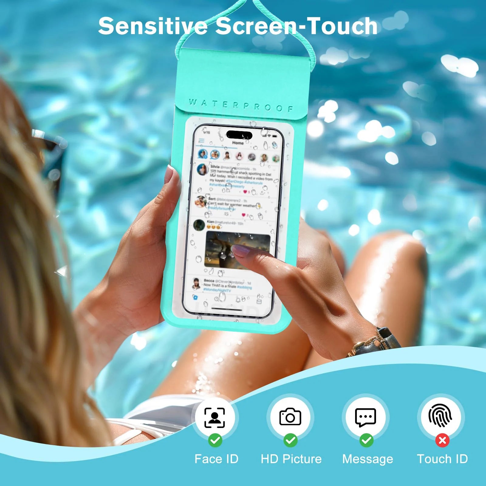 IPX8 Universal Waterproof Bag Cell Phone Pouch Case Water Proof Underwater Dry Bag For iPhone 17 Pro Max 16 Xiaomi Samsung Cover