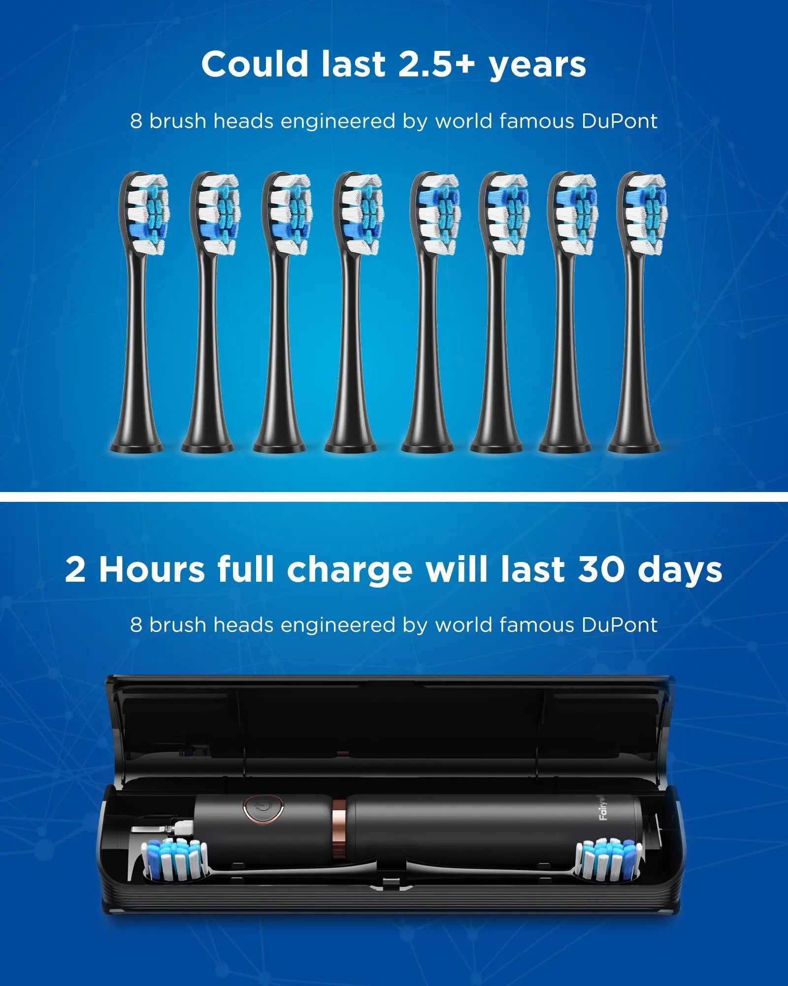 Fairywill P11 Sonic Electric Toothbrush with Whitening Feature - Smarsty