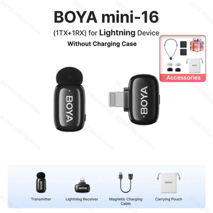 Boya Mini Wireless Lavalier Microphone for Mobile Recording - Smarsty