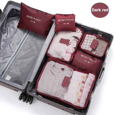 6 Pcs Travel Packing Cubes Luggage Organizer Set For Shoes - Smarsty
