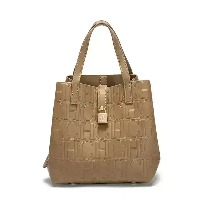 Large Capacity Handbag With Lock Design Luxury Crossbody - Smarsty