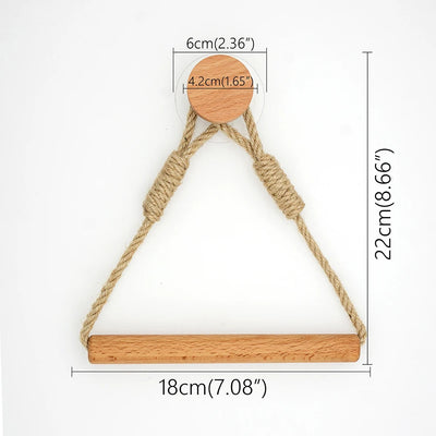 Wooden Wall Mounted Toilet Paper Holder with Towel Rack - Smarsty