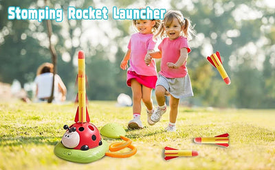 Ladybug Sport Entertainment Game Toy Multifunction Rope Skipping Machine Ferrule Jump Rocket Launcher Outdoor Educational - Smarsty