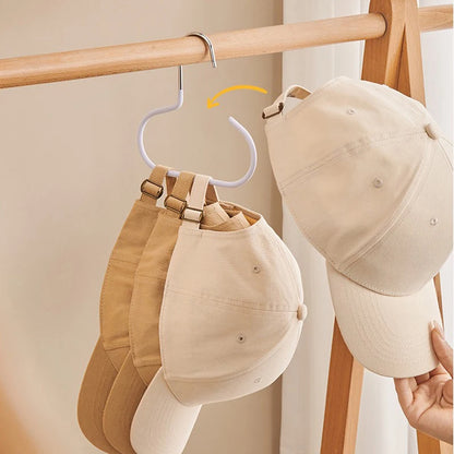 1-5pcs Circle Ring Hat Hanger Non-marking Non-slip Hat Storage Hook Closet Bedroom Saving Space Scarf Towel Tie Hanging Rack by Smarsty