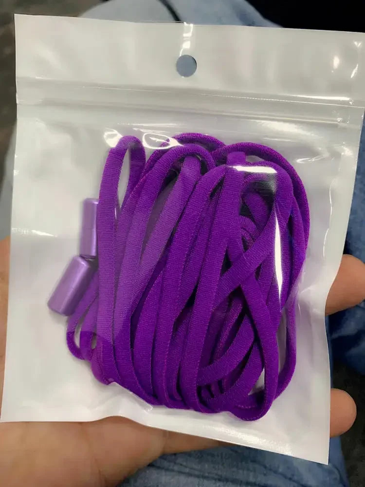 1Pair Elastic Lazy Shoelaces No Tie Shoe Laces Sneakers Flats Shoelaces for Kids Adult Quick Shoelace Fit All Shoes Freeshipping