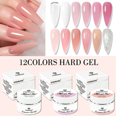 Milky White Hard Gel For Nail Extension 30ML - Smarsty