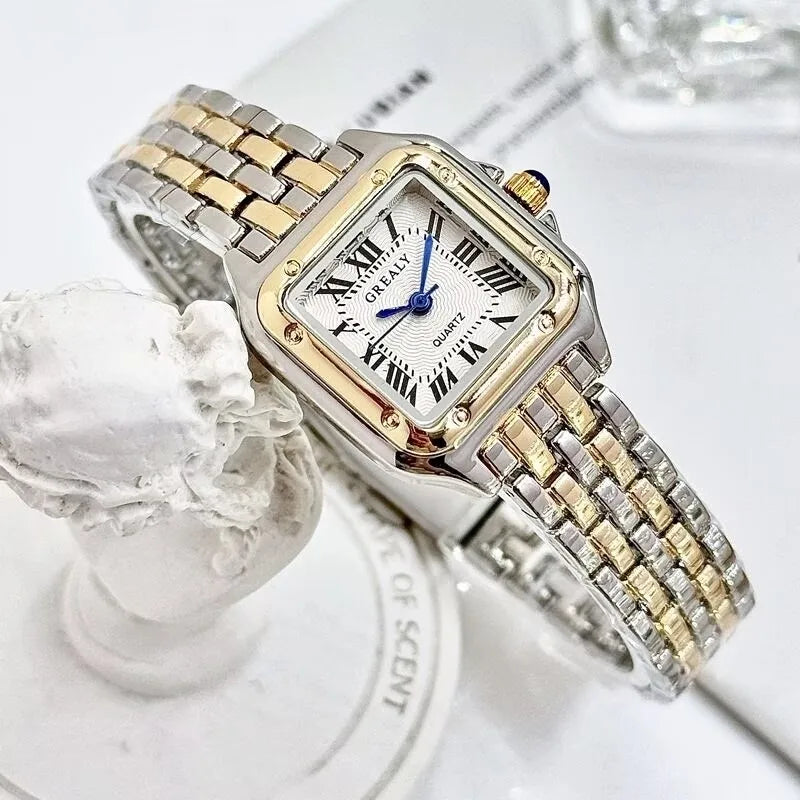 Square Alloy Women Quartz Watch for Casual Style - Smarsty
