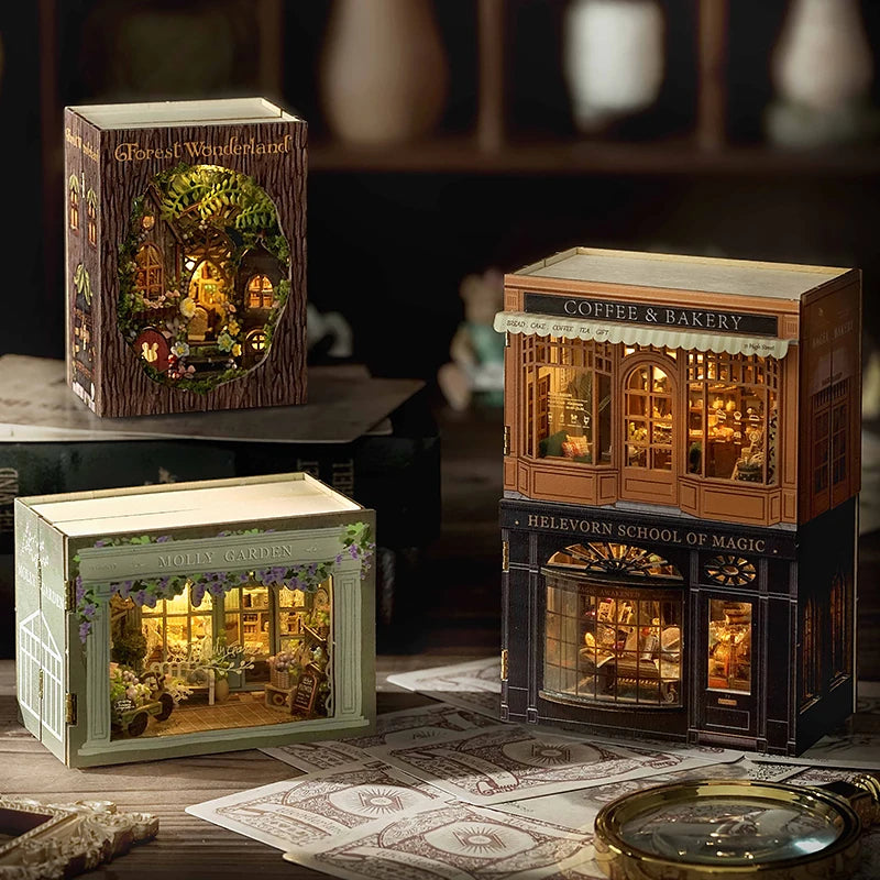 Wooden Miniature Doll House 3D Puzzle Assembly Building Model Kit Small Room Toys Home With Furniture Lighting Wooden Craft Gift