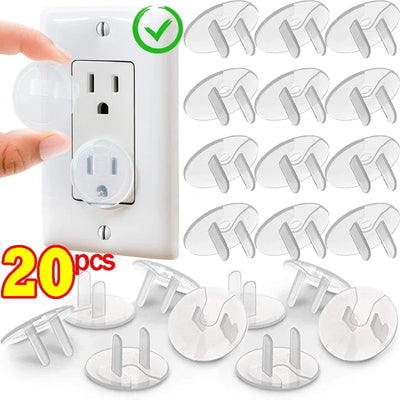 10/20PCS Childproof Outlet Covers – US Standard Baby Safety Plugs, Clear Electrical Socket Protectors for Home & Export - Smarsty