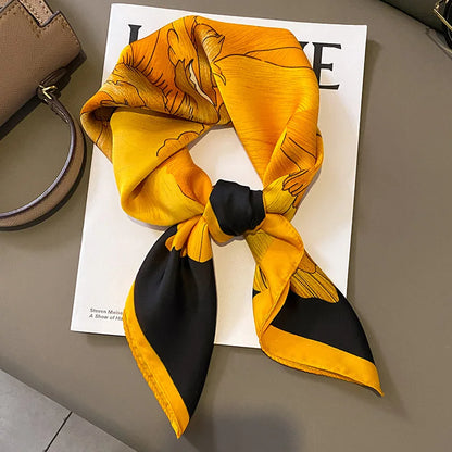 Silk Square Scarf for Women Sun Protection Luxury Shawl - Smarsty