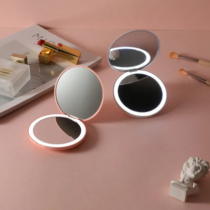 Personalized LED Lighted Compact Makeup Mirror For Women - Smarsty