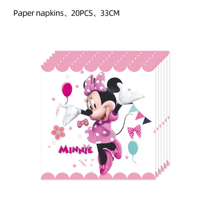 Minnie Mouse Birthday Party Disposable Tableware Set - Smarsty