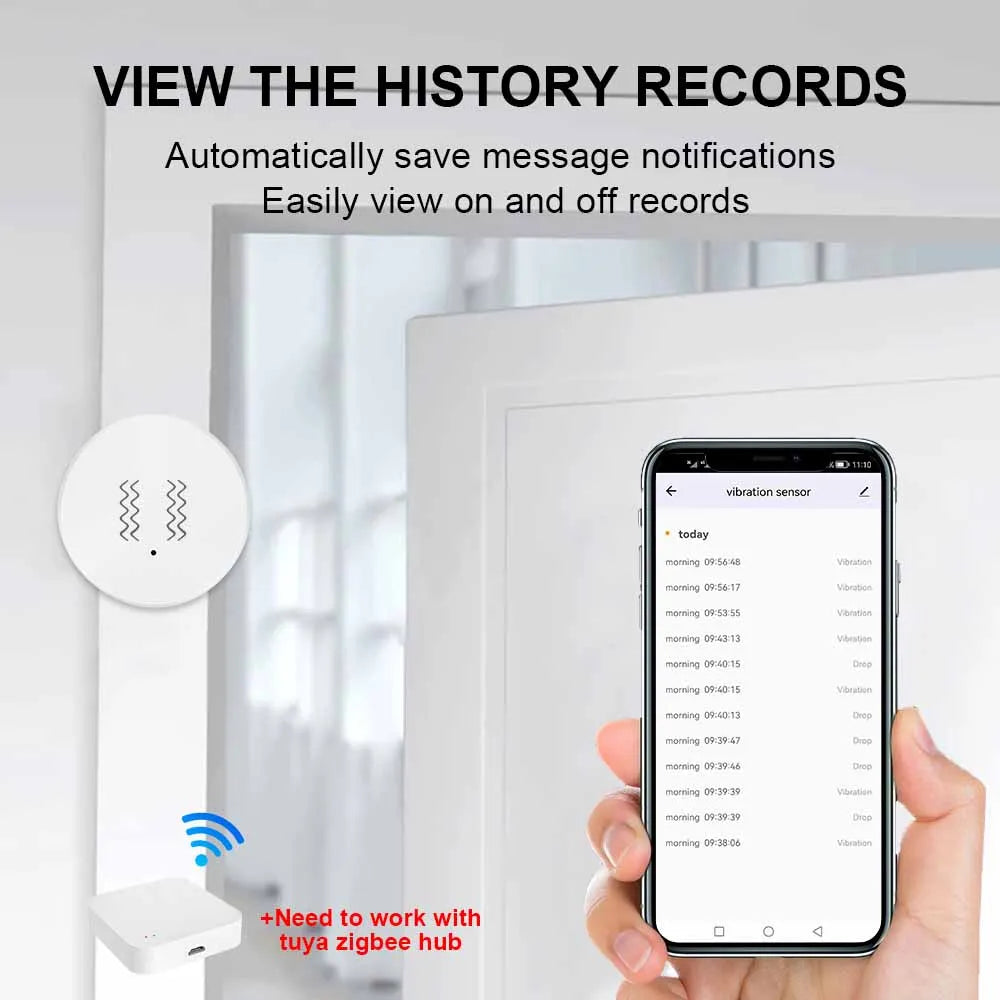 Zigbee Vibration Sensor with Real-Time Motion Alerts - Smarsty