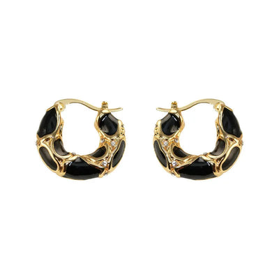 Trendy Gold Plated Small Hoop Earrings for Women - Smarsty