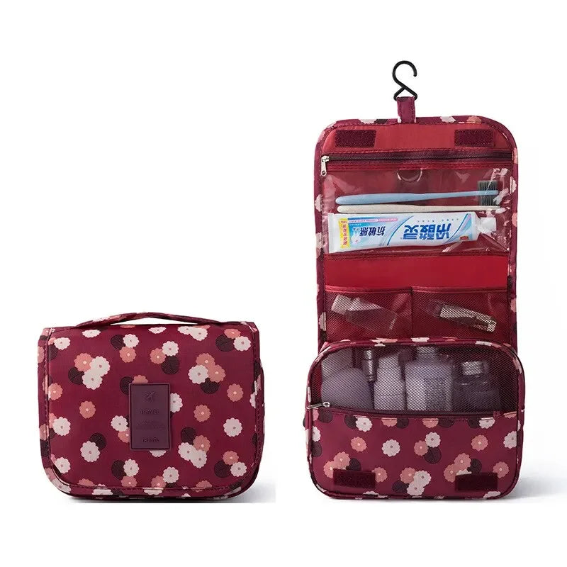 Waterproof Cosmetic Bag Travel Pouch With Hook Organizer - Smarsty