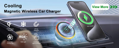 Car Wireless Charger Dual Coil Fold Screen Fast Charge - Smarsty