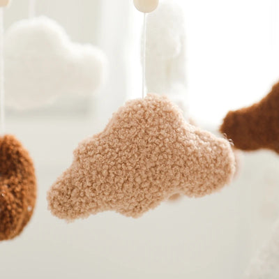 Baby Crib Mobile Bed Bell Rattle Toys Wooden Crochet Stars Pendant Bed Bell Toys Newborn Comfort Crib Bracket Hanging Toys Gifts by Smarsty