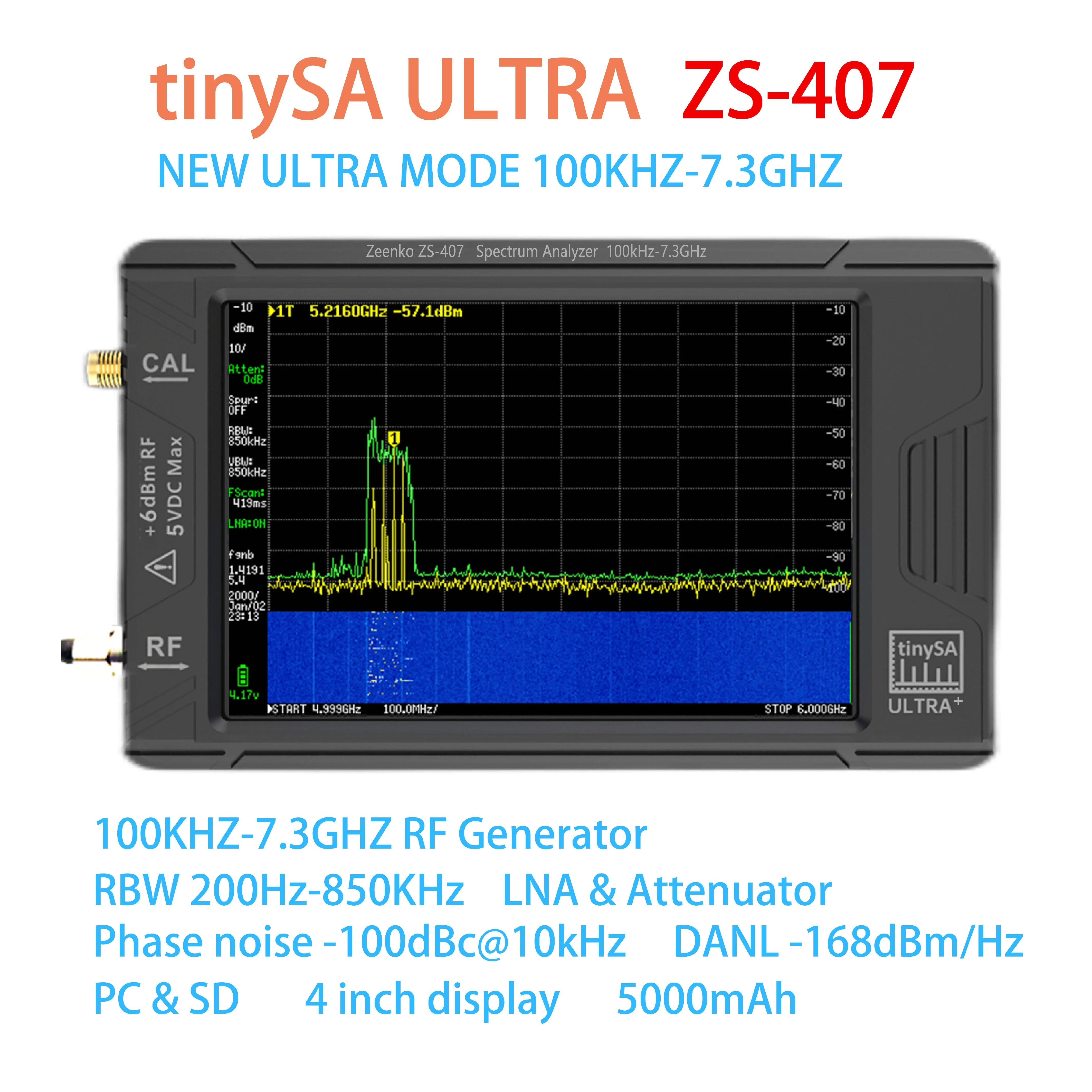 Zeenko ZS-407 Handheld Spectrum Analyzer with 4 Inch Display - Smarsty