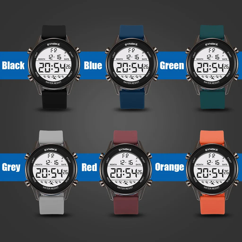 SYNOKE Men's Waterproof LED Digital Sports Watch - Smarsty
