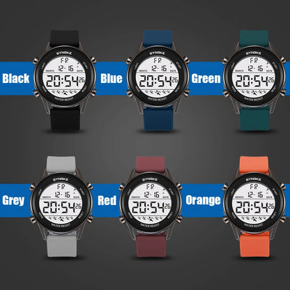 SYNOKE Men's Waterproof LED Digital Sports Watch - Smarsty
