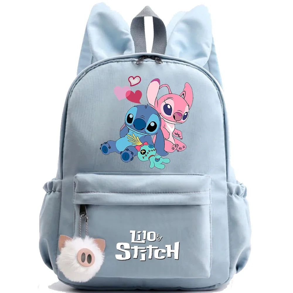 HOT Disney Lilo Stitch Backpack for Girl Boy Student Teenager Children Rucksack Women Casual School Bags Kids Birthday Gift Toy - Smarsty