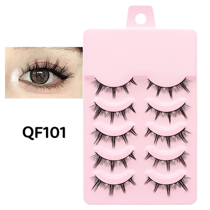 DINGSEN 5 Pairs Soft Natural Long False Eyelashes - Smarsty