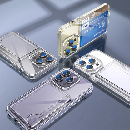 Clear Transparent Wallet Case With Card Slots For Iphone - Smarsty