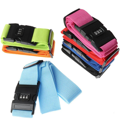 Luggage Strap Anti-theft Luggage Buckle  Password Adjustable Bundling Packing Baggage Belt Suitcase Trunk Belts Bag Accessories