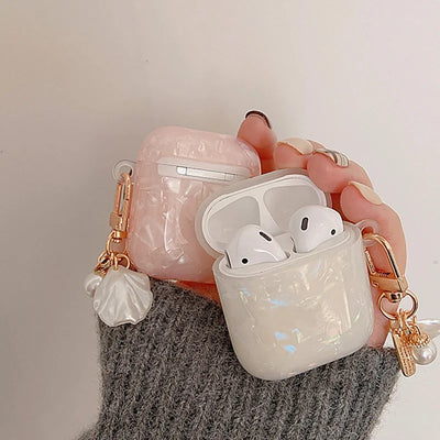 Dreamy Pearl Shell AirPods Case with Keychain - Smarsty