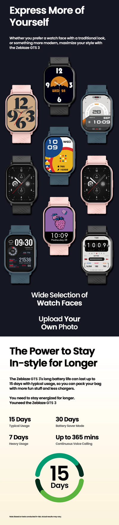 Zeblaze GTS 3 Smart Watch with 2.03 Inch Screen - Smarsty
