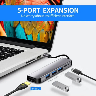 USB C Hub With 4K HDMI PD Fast Charging DockingStation - Smarsty