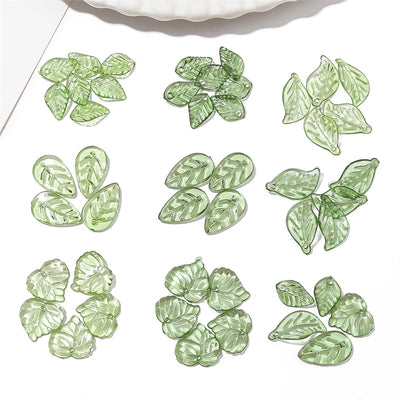 Acrylic Tree Leaf Beads For Handmade DIY Jewelry Set - Smarsty